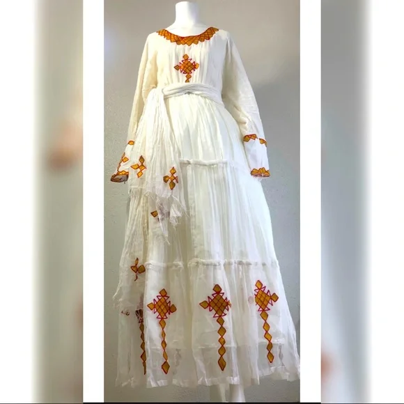 ワンピース Ethiopian dress Habesha Dress | Full-sleeved Elegance | Cultural